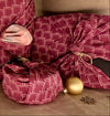 12 Piece Furoshiki Style Bundle - Burgundy & Blush