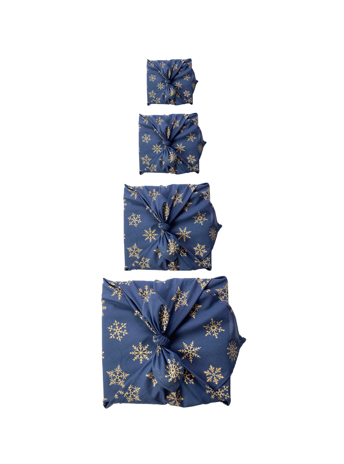 Furoshiki Gift Wrap Midnight Snowflakes Fabric Gift Wrap