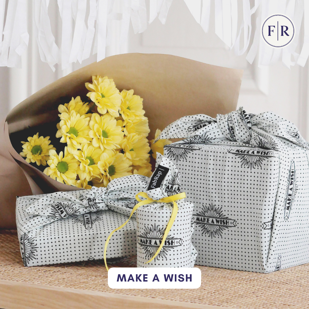 Furoshiki Reusable Fabric Gift Wrap | Make A Wish | FabRap®