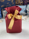 Gift Bag - Ruby & Bronze Geometric Stars