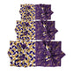 Goldene Monde & pflaumenfarbene Diamanten Geschenkverpackung Furoshiki-Stoff – doppelseitig (umkehrbar)