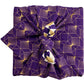 Goldene Monde & pflaumenfarbene Diamanten Geschenkverpackung Furoshiki-Stoff – doppelseitig (umkehrbar)