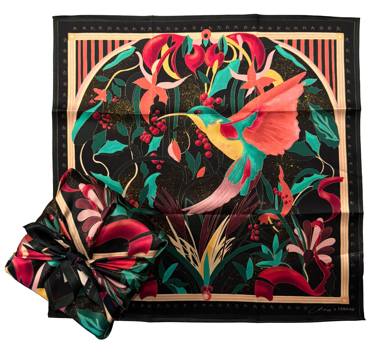 Furoshiki - Jewel Bloom - Seide - FabRap