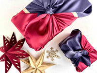 Furoshiki - Ruby Midnight - SILK FabRap Gift Wrapping