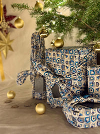 Furoshiki Gift Wrap - 3 Pack (Sizes Small, Medium & Large) Single Sided Bundle - Art Deco