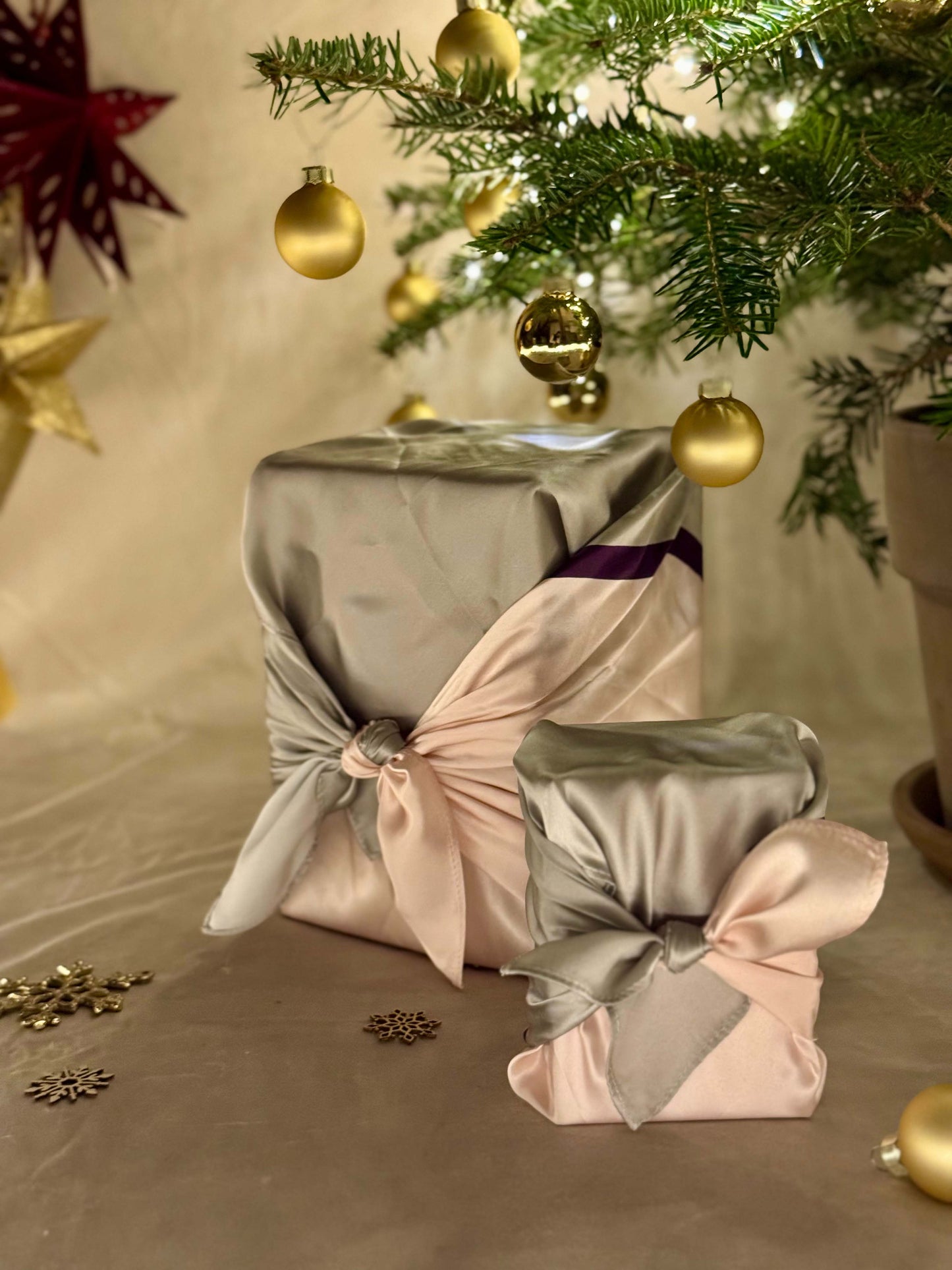 Furoshiki - Pistachio Crunch - SILK FabRap Gift Wrapping