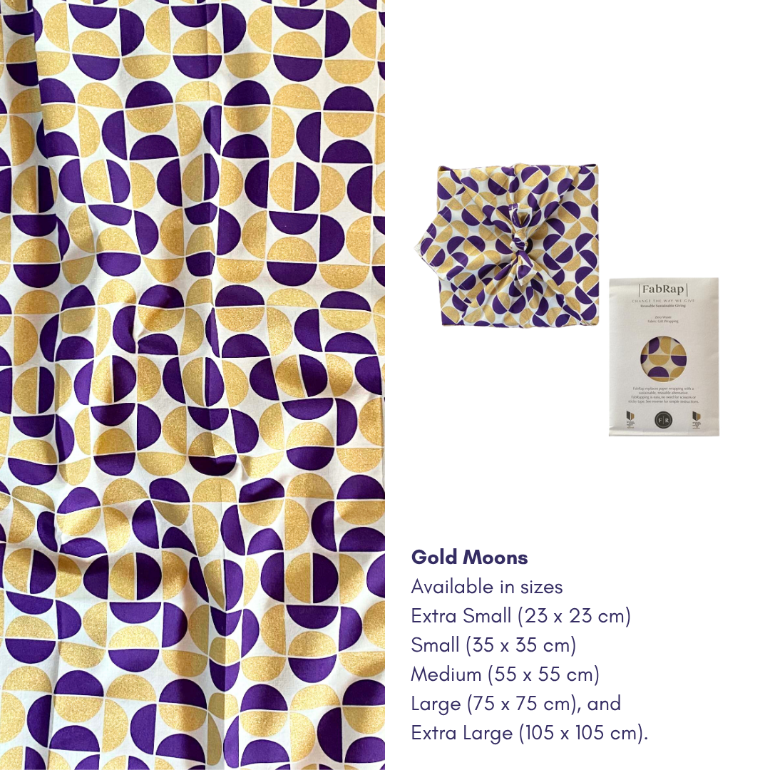Furoshiki Reusable Fabric Gift Wrap | Gold Moons FabRap®