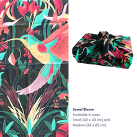 Furoshiki Reusable Fabric Gift Wrap | Jewel Bloom | SILK FabRap®