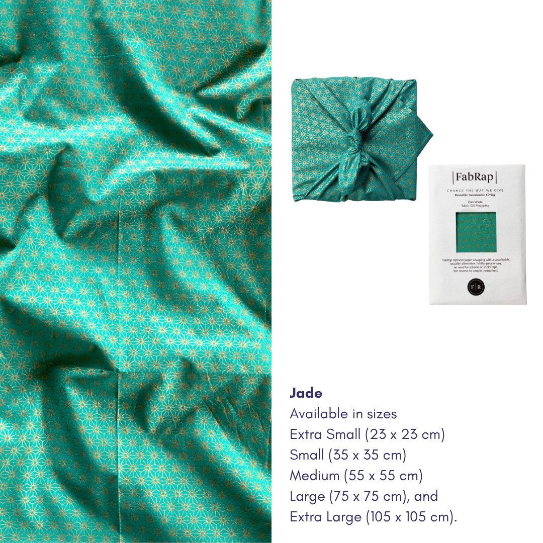 Furoshiki Reusable Fabric Gift Wrap | Jade | FabRap®