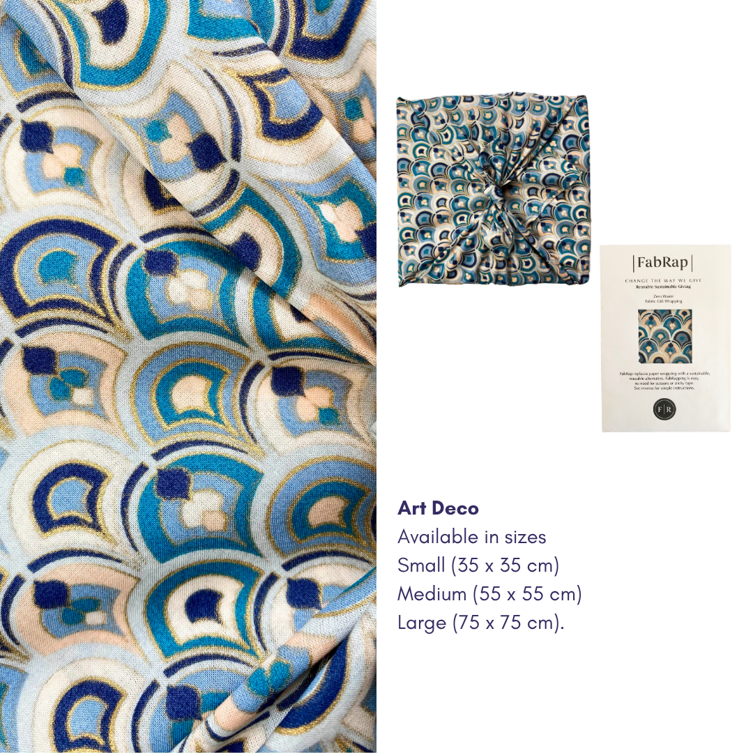 Furoshiki Reusable Fabric Gift Wrap | Art Deco | FabRap®
