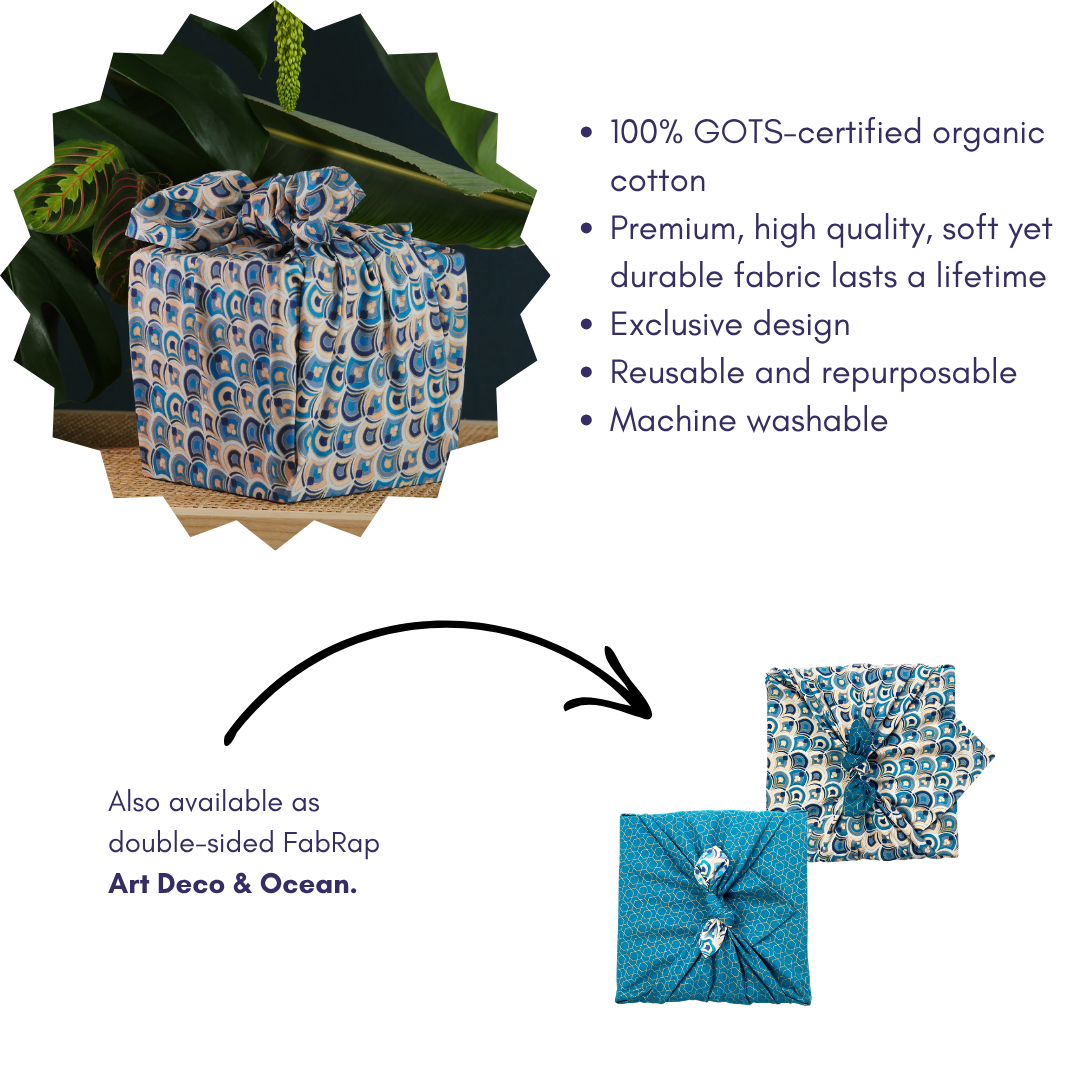 Furoshiki Reusable Fabric Gift Wrap | Art Deco | FabRap®