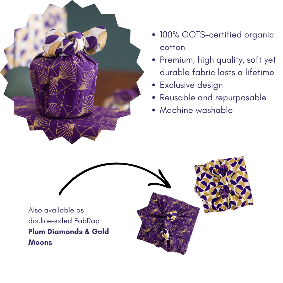 Furoshiki Reusable Fabric Gift Wrap | Plum Diamonds FabRap®