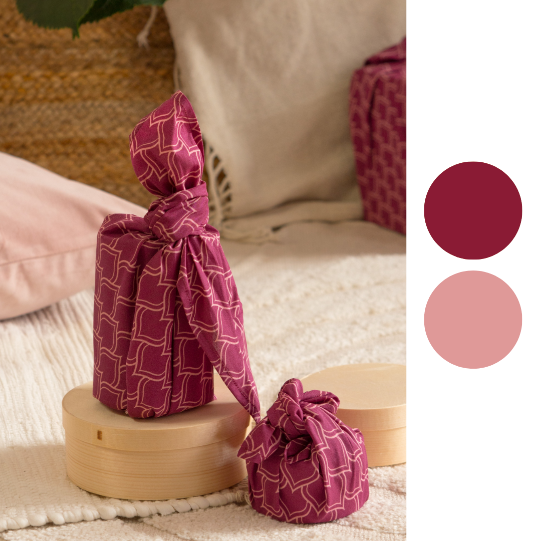 Furoshiki Reusable Fabric Gift Wrap | Burgundy Arches FabRap®