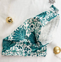 Gift Bag Set of 3 - Emerald Green Forest Block Print