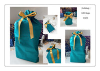 Gift Bag - Jade Green with Bronze Geometric Stars
