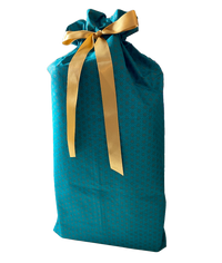 Gift Bag - Jade Green with Bronze Geometric Stars