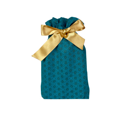 Gift Bag - Jade Green with Bronze Geometric Stars