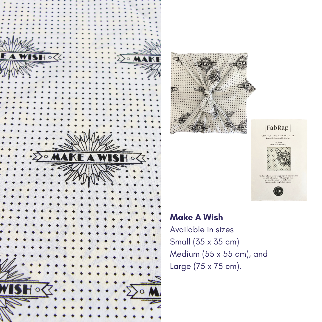 Furoshiki Reusable Fabric Gift Wrap | Make A Wish | FabRap®