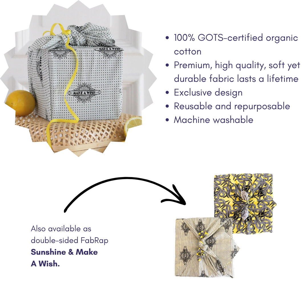 Furoshiki Reusable Fabric Gift Wrap | Make A Wish | FabRap®