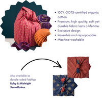 Furoshiki Reusable Fabric Gift Wrap | Ruby Red FabRap®