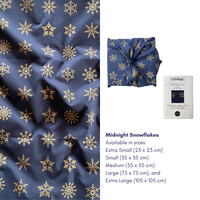 Furoshiki Reusable Fabric Gift Wrap | Midnight Snowflakes | FabRap®