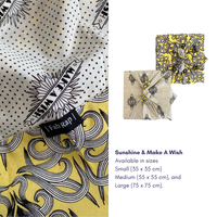 Sunshine & Make A Wish Furoshiki Geschenkstoff – Doppelseitig (Reversibel) 