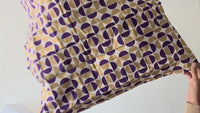 Furoshiki Gift Wrap Gold Moons & Plum Diamonds Fabric Gift Wrap - Double Sided (Reversible)