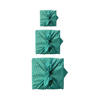 Furoshiki Gift Wrap Jade & Gold Asanoha Reusable Gift Wrap