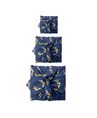 Midnight Reindeers Furoshiki Geschenkstoff – Einseitig 