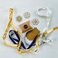 Midnight Snowflakes Fabric Gift Wrap Furoshiki Cloth - Single Sided
