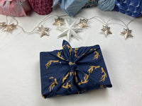 Midnight Reindeers Furoshiki Geschenkstoff – Einseitig 
