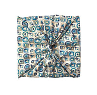 fabric gift wrapping art deco FabRap™.  Furoshiki FabRap Reusable fabric gift wrapping. Furoshiki. Art Deco and Ocean design furoshiki. Reversible furoshiki. Exclusive designed furoshiki by FabRap. Zero waste gift wrap by FabRap. FabRap Furoshiki. FabRap fabric gift wrapping.