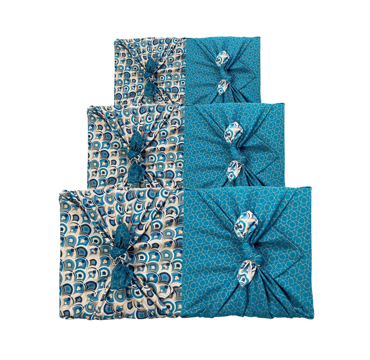 fabric gift wrapping art deco and ocean FabRap™