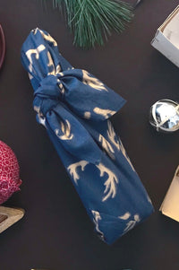 Midnight Reindeers Furoshiki Geschenkstoff – Einseitig 