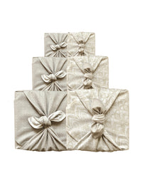 Dove and Lily Fabric Gift Wrap Furoshiki Cloth - Double Sided (Reversible)