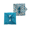 Fabric gift wrapping ocean and art deco FabRap