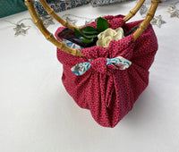 Furoshiki Tasche “Art Deco & Ocean” mit Bambusringen