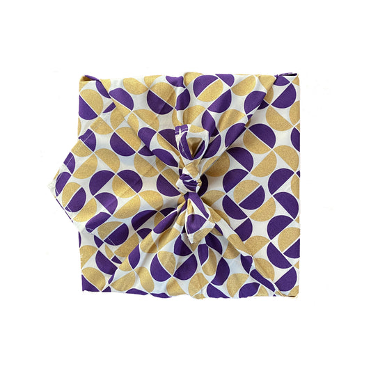 Gold Moons Fabric Gift Wrap Furoshiki Cloth - Single Sided