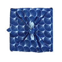 Furoshiki Gift Wrap Sky Elephants & Indigo Fans Fabric Gift Wrap - Double Sided (Reversible)
