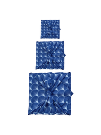 Furoshiki Gift Wrap Indigo Fans Fabric Gift Wrap