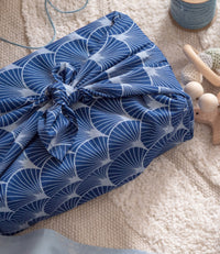 Furoshiki Gift Wrap Indigo Fans Fabric Gift Wrap