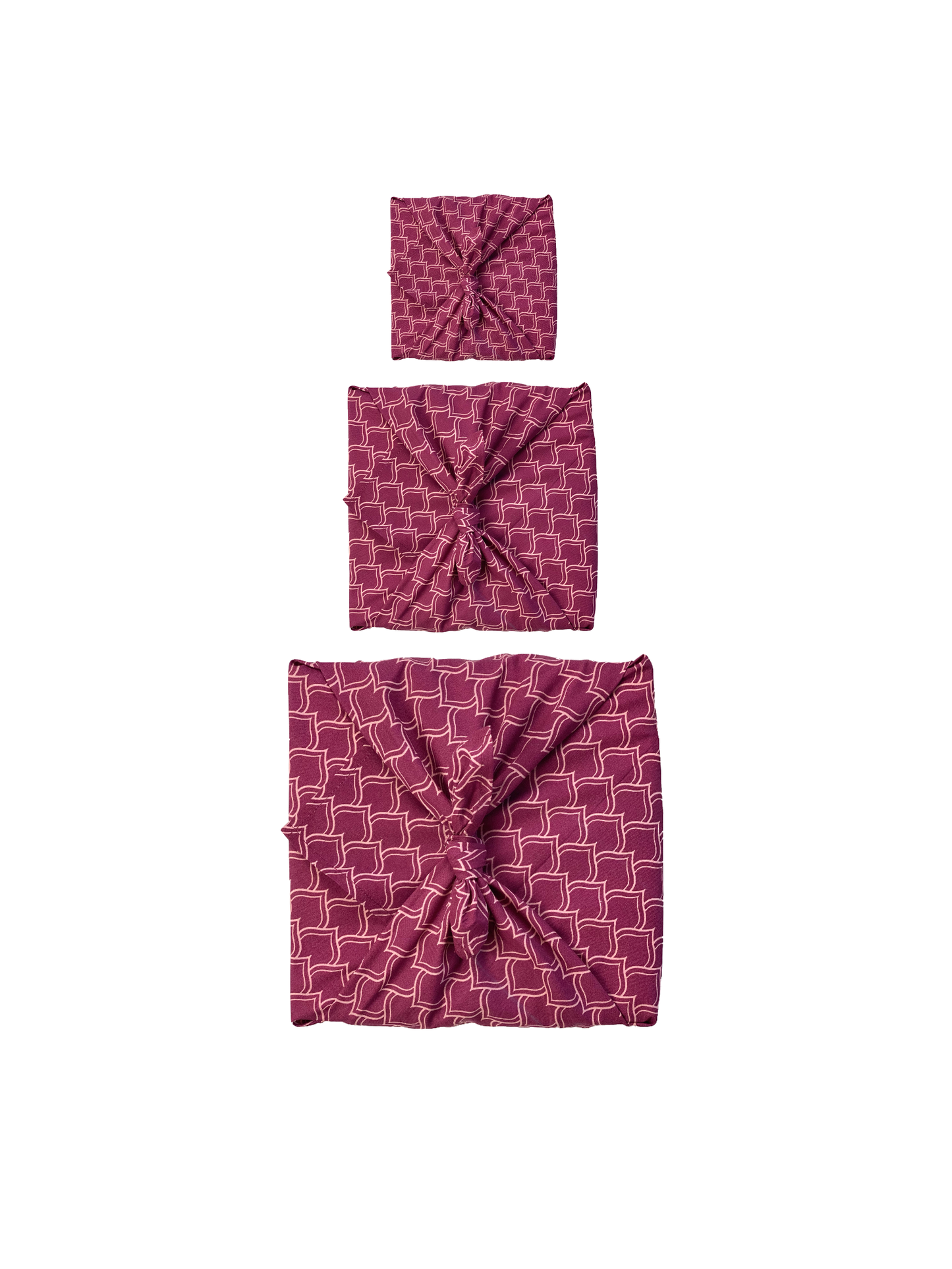 Fabric Gift Wrap Furoshiki Cloth - 3  Pack Single Sided Bundle