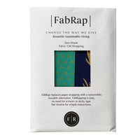 Furoshiki Gift Wrap Jade and Midnight Reindeer Fabric Gift Wrap - Double Sided (Reversible)