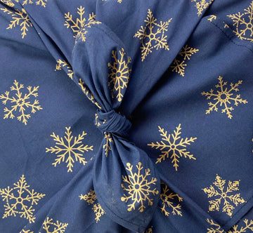 Furoshiki Gift Wrap Midnight Snowflakes Fabric Gift Wrap