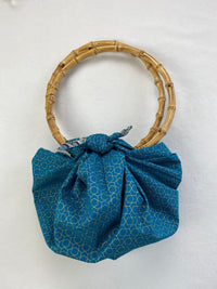 Furoshiki Tasche “Art Deco & Ocean” mit Bambusringen