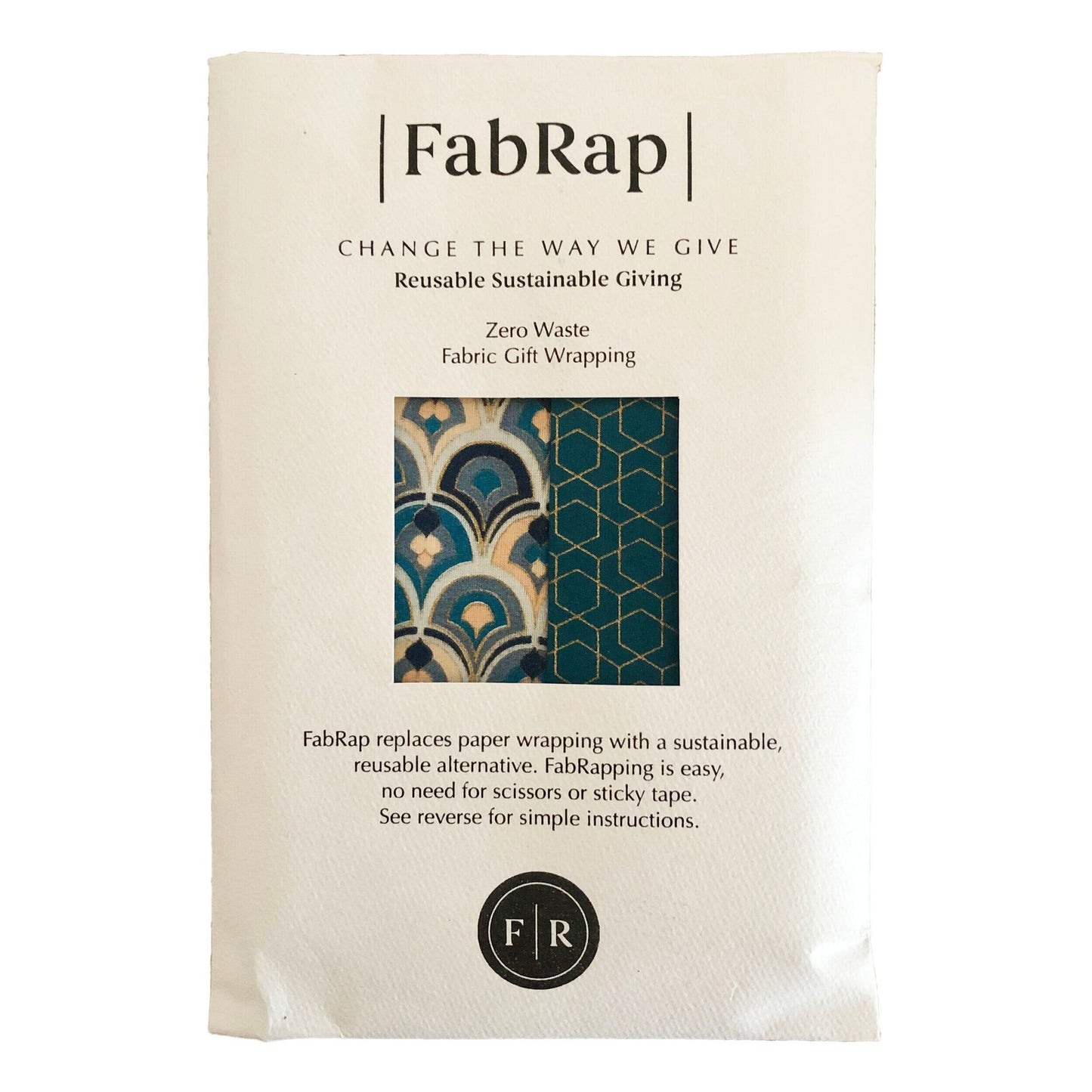 fabric gift wrapping art deco and ocean FabRap™