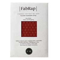 Furoshiki FabRap Reusable fabric gift wrapping. Furoshiki. Ruby red with gold stars design design furoshiki. Exclusive designed furoshiki by FabRap. Zero waste gift wrap by FabRap. FabRap Furoshiki. FabRap fabric gift wrapping.