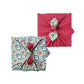 Furoshiki Geschenkstoffe – 9-teiliges Set “Teal & Cherry“ 