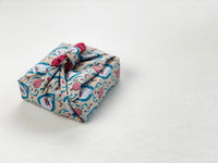 Furoshiki Reusable Fabric Gift Wrap | 6 Piece Teal & Cherry Bundle