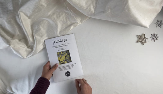 Fabric gift wrapping unboxing and how to use video